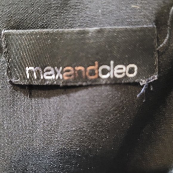 Max and Cleo Black Taffeta and jersey Prom or Party dress Size 14 - Picture 3 of 6